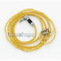 Extremely Soft 8 Cores PVC OCC Golden Plated Earphone Cable For Shure se535 se846 se425 se215 MMCX