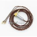 Brown L 4 Cores PVC OCC Silver Plated Earphone Cable For Westone W4r UM3X UM3RC ue11 ue18 JH13 JH16 ES3