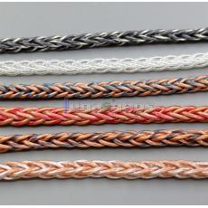 1m 8 Cores PVC Extreme Soft Silver + OCC Mixed Signal Earphone Headphone Cable Wire 0.05mm*36  