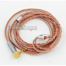 L Shape 3.5mm 16 Cores OCC Silver Plated Mixed Headphone Cable For Shure SE215 SE315 SE425 SE535 SE846