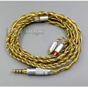 Extremely Soft 7N OCC Pure Silver + Gold Plated Mixed Earphone Cable For Shure se535 se846 se425 se215 MMCX