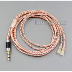 3.5mm 4pole TRRS Re-Zero Balanced 16 Core OCC Silver Mixed Earphone Cable For Sennheiser IE8 IE80 IE8i