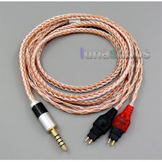 4.4mm Balanced 16 Cores OCC Silver Mixed Headphone Cable For Sennheiser HD25-1 SP HD650 HD600 HD580 HD525