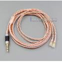 3.5mm 4pole TRRS Re-Zero Balanced 16 Core OCC Silver Mixed Earphone Cable For Sennheiser IE8 IE80 IE8i