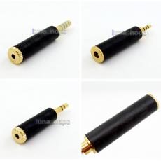 Carbon Barrel 3.5mm 2.5mm 4.4mm Balanced Male To Female Converter Headphone Earphone Audio TRRS Balanced Adapter 