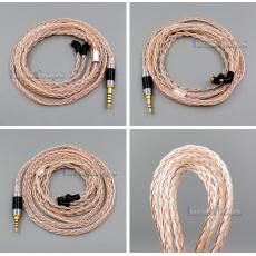 Resistance 3.5mm 2.5mm 4.4mm TRRS  Balanced 8 Core OCC Silver Mixed Earphone Cable For Etymotic ER4 XR SR ER4SR ER4XR