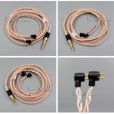 100ohm 3.5mm 2.5mm 4.4mm TRRS Balanced 8 Core OCC Silver Mixed Earphone Cable For Etymotic ER4B ER4PT ER4S ER4P ER4