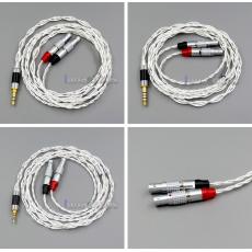 2.5mm 3.5mm 4.4mm 4 Cores Pure Silver Shielding Plated Earphone Headphone Cable For Focal Utopia Fidelity Circumaural