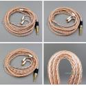 8 core 2.5mm 3.5mm 4.4mm Balanced MMCX  Pure OCC silver Plated Earphone Cable For Shure SE535 SE846 Se215 Custom BA