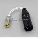 Pure Silver Plated Shielding 4pin xlr Male to 4.4mm female audio adapter Converter cable for Sony PHA-2a TA-ZH1ES NW-WM1