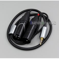 60cm Weave Cloth OD 5mm 2.5mm TRRS TO 2 XLR Audio Adapter Cable For Astell&Kern AK240 AK380 AK320 DP-X1