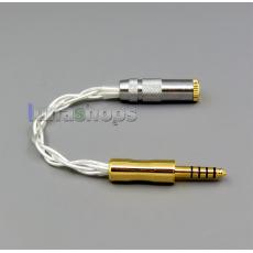 Pure Silver Plated Shielding 4.4mm Earphone cable for Sony PHA-2A NW-WM1Z NW-WM1A AMP Player To 3.5mm 3 poles Female Con