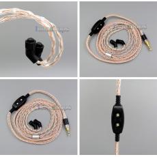 8 core 2.5mm 3.5 4.4mm Balanced Pure OCC silver Plated Earphone Cable For AKR03 Roxxane JH24 Layla Angie AK70 AK380 KANN