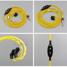 Gold 8 core 2.5 4.4 Balanced Pure Silver Plated Earphone Cable For AKR03 Roxxane JH24 Layla Angie AK70 AK380 KANN