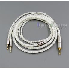 16 Cores Pure Silver Plated Cable for Hifiman HE560 HE-350 HE1000 V2 Headphone XLR 2.5mm 4.4mm 3.5mm to 2.5mm