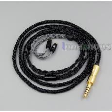 Black 8 core 2.5mm 3.5mm 4.4mm Balanced 0.78mm 2Pin Pure OCC silver Plated Earphone Cable For W4r KZ UM3x 1964 Custom BA