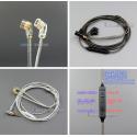 Mic Remote Pure Silver Plated Earphone Cable For QDC Gemini Gemini-S Anole V3-C V3-S V6-C V6-S Neptune UE18 UE11 pro