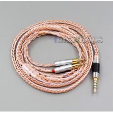 3.5mm 4pole TRRS Re-Zero Balanced 16 Core OCC Silver Mixed Headphone Cable For Sennheiser HD700