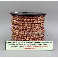 8 Core Pure Copper Foil Plated OCC Mixed Bulk Mixed Wire For Custom DIY Shure Fostex QDC Earphone Headphone  