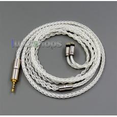 Silver 8 core 2.5mm 3.5mm 4.4mm Balanced 0.78mm 2Pin Pure OCC silver Plated Earphone Cable For W4r KZ UM3x 1964 Custom B
