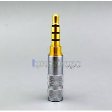 Straight 3.5mm 4 poles Balanced Male stereo phono DIY Solder DIY Custom Adapter 