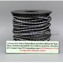 8 Core Pure OCC Silver Plated Silver Black Bulk Mixed Wire For Custom DIY Shure Fostex QDC Earphone Headphone  