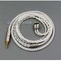 Silver 8 core 2.5mm 3.5mm 4.4mm Balanced 0.78mm 2Pin Pure OCC silver Plated Earphone Cable For W4r KZ UM3x 1964 Custom B
