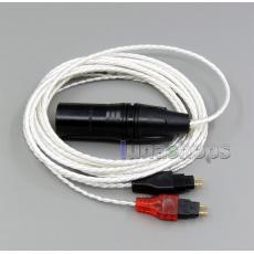 3m Pure Silver Plated 7N OCC XLR Headphone (4*100cores) Earphone Cable For Sennheiser HD580 HD600 HD650 HDxxx HD660S