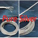 50m 8*(10*0.08mm) 8 Cores 99.99% Pure Silver Earphone DIY Custom Cable 8*1.1mm OD:4mm