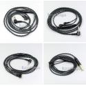 3.5mm 2.5mm 4.4mm Balanced 100 Ohm Silver Foiled Earphone Cable For Etymotic ER4B ER4PT ER4S ER6I ER4