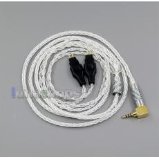 L 2.5mm 8 Cores Balanced Pure Silver Plated Earphone Cable For Sennheiser HD580 HD600 HD650 HD430 HD660S