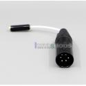 XLR Balanced 4 Pin Male To 3.5mm 3 Pole Female Audio Converter Adater Plug Cable