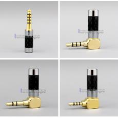 Black L Angle 3.5mm 2.5mm 4.4mm Balanced TRRS Carbon Plug adapter For Astell & Kern AK380 AK240 AK100i II AK70