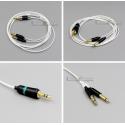 3.5mm 2.5mm 7N OCC + Silver Plated Copper Cable For Denon AH-D600 D7100 Velodyne vTrue Headphone