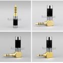 Black L Angle 3.5mm 2.5mm 4.4mm Balanced TRRS Carbon Plug adapter For Astell & Kern AK380 AK240 AK100i II AK70