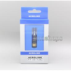 L Size Acrolink FP-35 3.5mm Gold/Rhodium Plated DIY  Barrel Connector Adapter