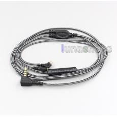 Black And White With Mic Remote Earphone Audio Cable For Etymotic ER4B ER4PT ER4S ER4P ER4