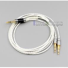 XLR Balanced 3.5mm 2.5mm Silver Plated Headphone Cable For Oppo PM-1 PM-2 Planar Magnetic