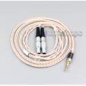 2.5mm 3.5mm XLR Balanced 16 Core OCC Silver Mixed Headphone Cable For Focal Utopia Fidelity Circumaural