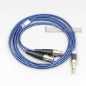 Blue 99% Pure Silver XLR 3.5mm 2.5mm 4.4mm Earphone Cable For Audeze LCD-3 LCD-2 LCD-X LCD-XC LCD-4z LCD-MX4 LCD-GX