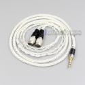 99% Pure Silver 8 Core 2.5mm 4.4mm 3.5mm XLR Headphone Earphone Cable For Mr Speakers Ether Alpha Dog Prime