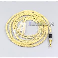 8 Cores 99.99% Pure Silver + Gold Plated Earphone Cable For FOSTEX TH900 MKII MK2 TH-909 TR-X00 TH-600 Headphone