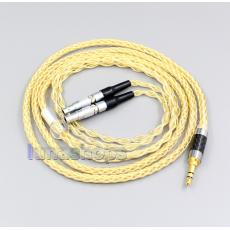 8 Cores 99% Pure Silver + Gold Plated Earphone Cable For Ultrasone Veritas Jubilee 25E 15 Edition ED 8EX ED15 Headphone