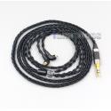 Resistance Black 8 core 2.5mm 3.5mm 4.4mm Balanced MMCX Pure Silver Plated Earphone Cable For Etymotic ER4 XR SR ER4SR E