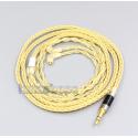 3.5mm 2.5mm 8 Cores 99.99% Pure Silver + Gold Plated Earphone Cable For Etymotic ER4 XR SR ER4SR ER4XR