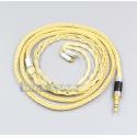 3.5mm 2.5mm 8 Cores 99.99% Pure Silver + Gold Plated Earphone Cable For AKG N5005 N30 N40 MMCX