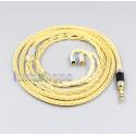 3.5mm 2.5mm 4.4mm 8 Cores 99.99% Pure Silver + Gold Plated Earphone Cable For UE Live UE6Pro Lighting SUPERBAX IPX