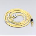 8 Cores 99.99% Pure Silver + Gold Plated Earphone Cable For Hifiman HE560 HE-350 HE1000 V2 Headphone 3.5mm to 2.5mm