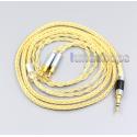 3.5mm 2.5mm 4.4mm XLR 8 Cores 99.99% Pure Silver + Gold Plated Earphone Cable For Sennheiser HD700