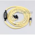 2.5mm 4.4mm 8 Cores 99.99% Pure Silver + Gold Plated Earphone Cable For AKR03 Roxxane JH Audio JH24 Layla Angie